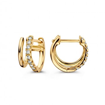 Oorringen geelgoud briljant 0 20 crt 31384 nl g