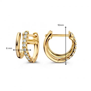 Oorringen geelgoud briljant 0 20 crt 31429 nl g