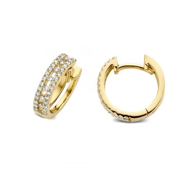 Oorringen geelgoud briljant 0 28 crt 25505 nl g