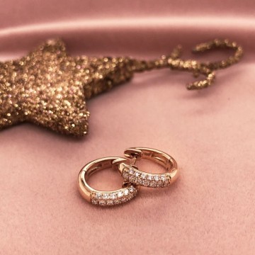 Oorringen geelgoud briljant 0 32 crt 21747 nl g