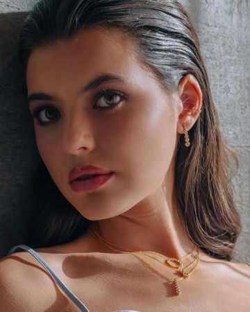 Oorringen geelgoud briljant 0 32 crt 32897 nl g