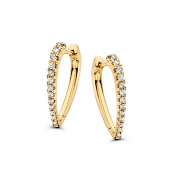 Oorringen geelgoud briljant 0 36 crt 30885 nl g