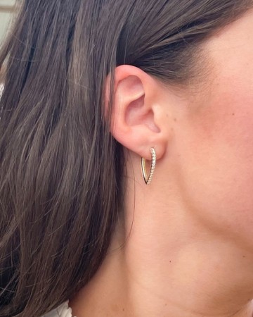 Oorringen geelgoud briljant 0 36 crt 32342 nl g