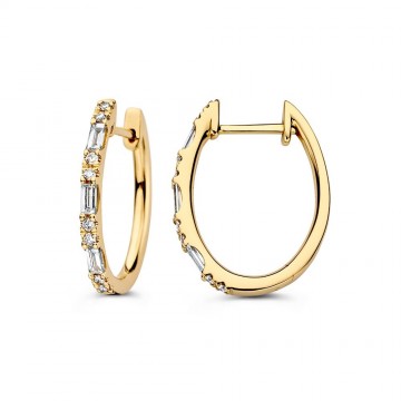 Oorringen geelgoud briljant 0 38 crt 30928 nl g