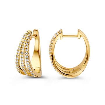 Oorringen geelgoud briljant 0 48 crt 32921 nl g