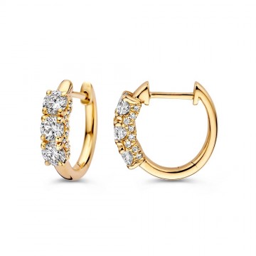 Oorringen geelgoud briljant 1 18 crt 32582 nl g