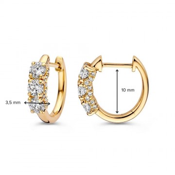 Oorringen geelgoud briljant 1 18 crt 32706 nl g