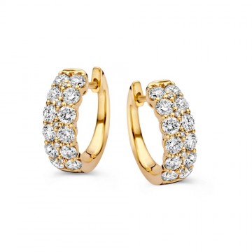 Oorringen geelgoud briljant 1 72 crt 32579 nl g