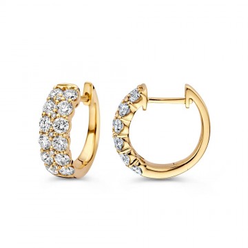 Oorringen geelgoud briljant 1 72 crt 32580 nl g