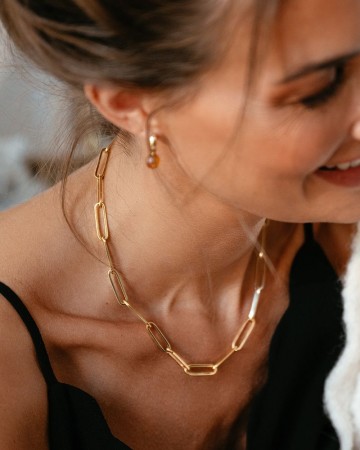 Oorringen geelgoud citrien 25575 nl g