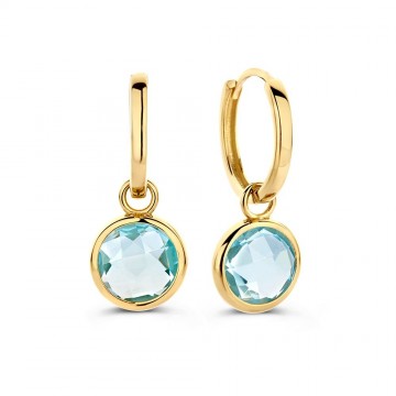 Oorringen geelgoud topaas 25995 nl g