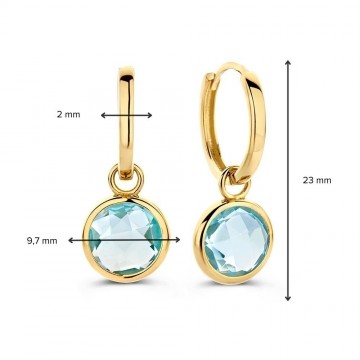 Oorringen geelgoud topaas 27904 nl g