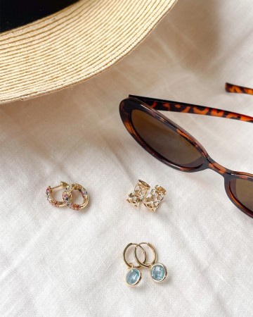 Oorringen geelgoud topaas 32173 nl g