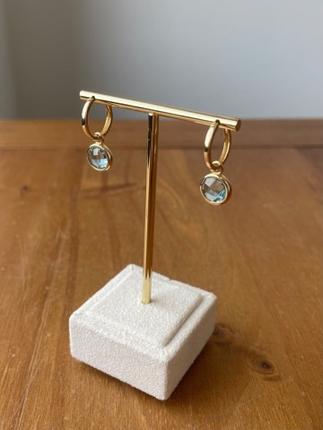 Oorringen geelgoud topaas 32267 nl g