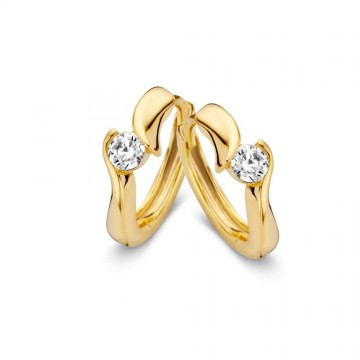 Oorringen geelgoud zirkonia 15380 nl g