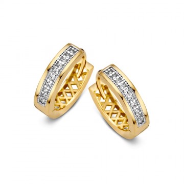 Oorringen geelgoud zirkonia 22226 nl g