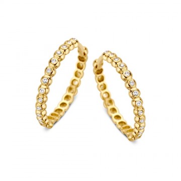 Oorringen geelgoud zirkonia 24533 nl g