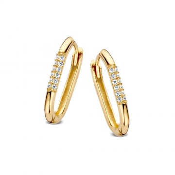 Oorringen geelgoud zirkonia 25819 nl g