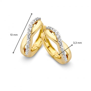 Oorringen geelgoud zirkonia 26870 nl g