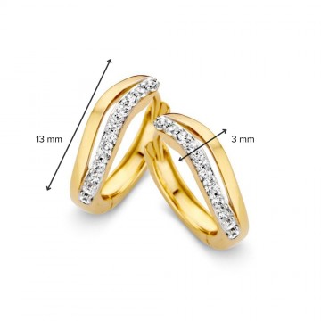 Oorringen geelgoud zirkonia 26871 nl g