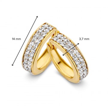 Oorringen geelgoud zirkonia 26879 nl g