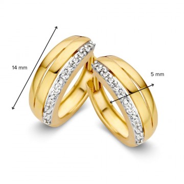 Oorringen geelgoud zirkonia 26881 nl g