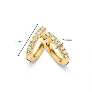 Oorringen geelgoud zirkonia 26891 nl g