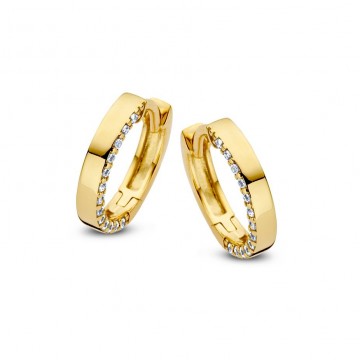 Oorringen geelgoud zirkonia 27167 nl g