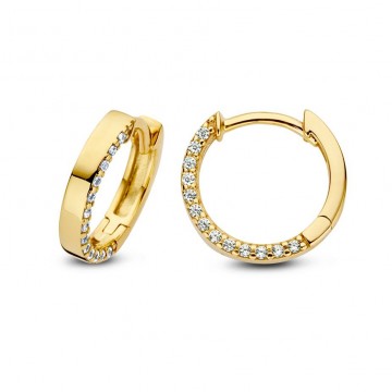 Oorringen geelgoud zirkonia 27168 nl g