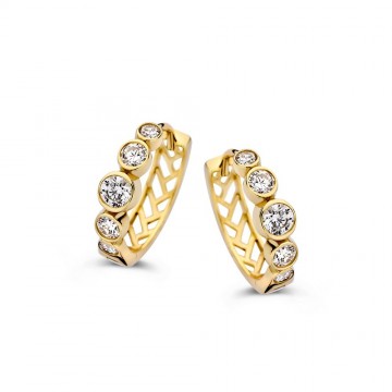 Oorringen geelgoud zirkonia 30559 nl g