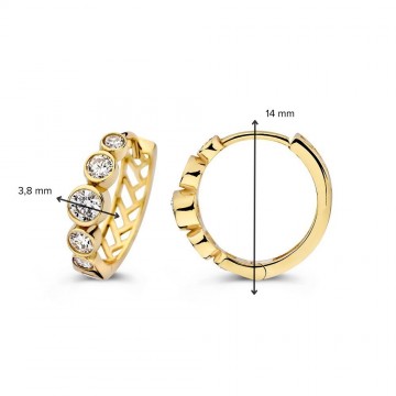 Oorringen geelgoud zirkonia 30840 nl g