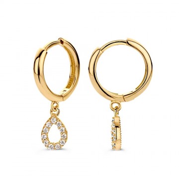 Oorringen geelgoud zirkonia 31339 nl g