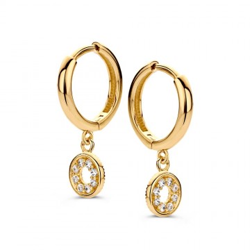 Oorringen geelgoud zirkonia 31340 nl g
