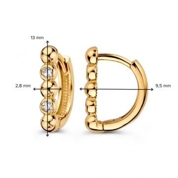Oorringen geelgoud zirkonia 31447 nl g