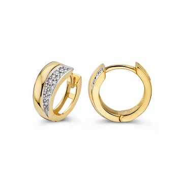 Oorringen geelgoud zirkonia 31561 nl g
