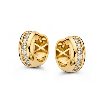 Oorringen geelgoud zirkonia 31566 nl g