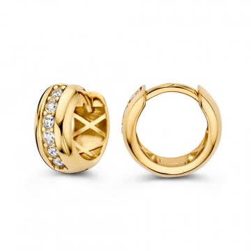 Oorringen geelgoud zirkonia 31567 nl g