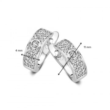 Oorringen witgoud briljant 0 22 crt 28025 nl g