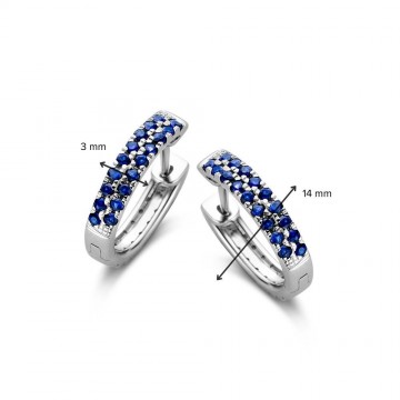 Oorringen witgoud briljant saffier 27993 nl g