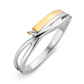 Ring bicolor briljant 0 03 crt 19039 nl g