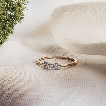 Ring bicolor briljant 0 04 crt 25366 nl g