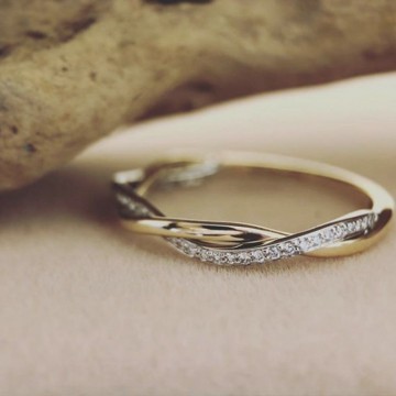 Ring bicolor briljant 0 10 crt 19707 nl g