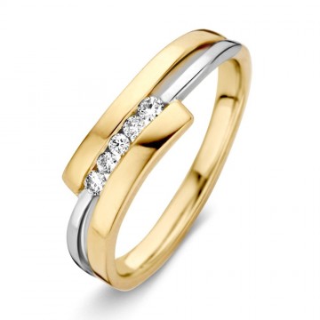 Ring bicolor briljant 0 11 crt 17221 nl g