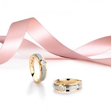 Ring bicolor briljant 0 11 crt 18898 nl g