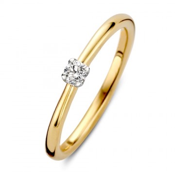 Ring bicolor briljant 0 11 crt 24253 nl g