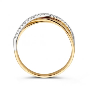 Ring bicolor briljant 0 11 crt 31533 nl g