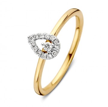 Ring bicolor briljant 0 12 crt 22285 nl g