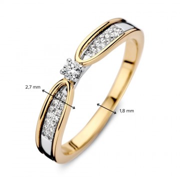 Ring bicolor briljant 0 13 crt 30912 nl g