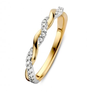 Ring bicolor briljant 0 19 crt 24219 nl g