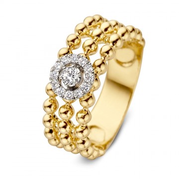 Ring bicolor briljant 0 19 crt 25560 nl g